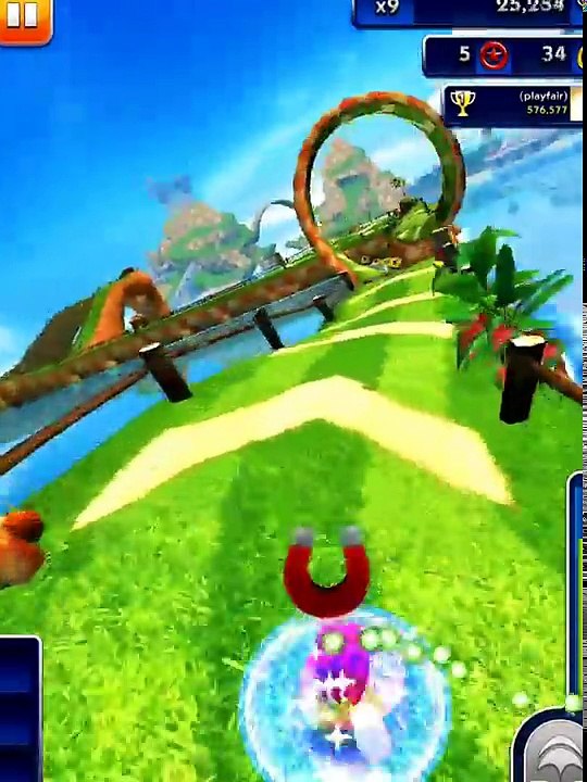 [Sonic Dash] Super cool zazz boss battle knukles vs ZAZZ