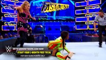 Natalya drops Naomi with a stinging powerbomb_ WWE Fastlane 2018 (WWE Network Exclusive)