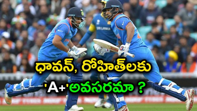 Rohit Sharma, Shikhar Dhawan Not Right Choice For Grade A+