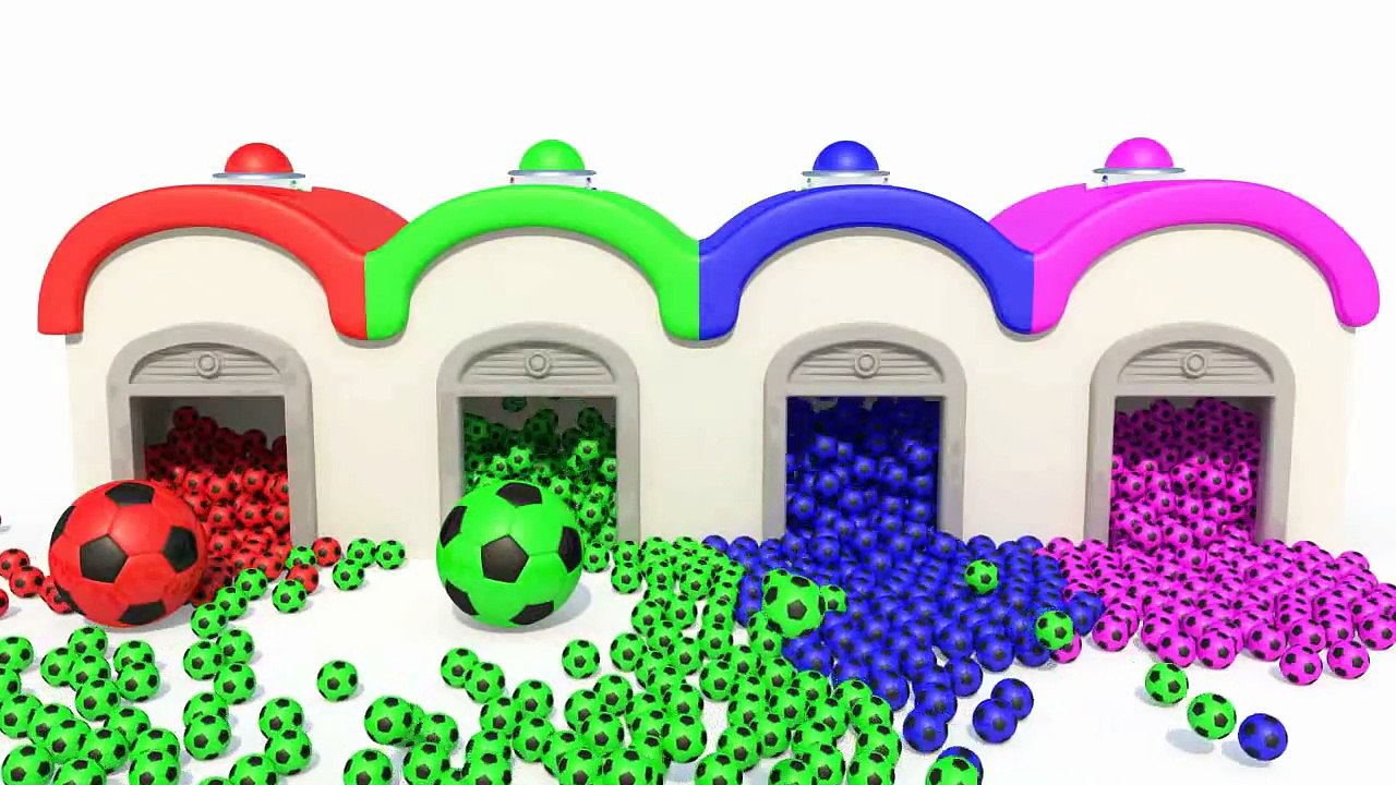 Learn color with Soccer and Animals Color ! 3D Animation nursery rhymes Songs for Children