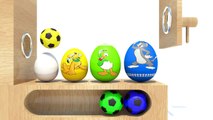 Learn Colors with Soccer Balls and Egg Suprise color! 3D Animation nursery rhymes Songs for Children