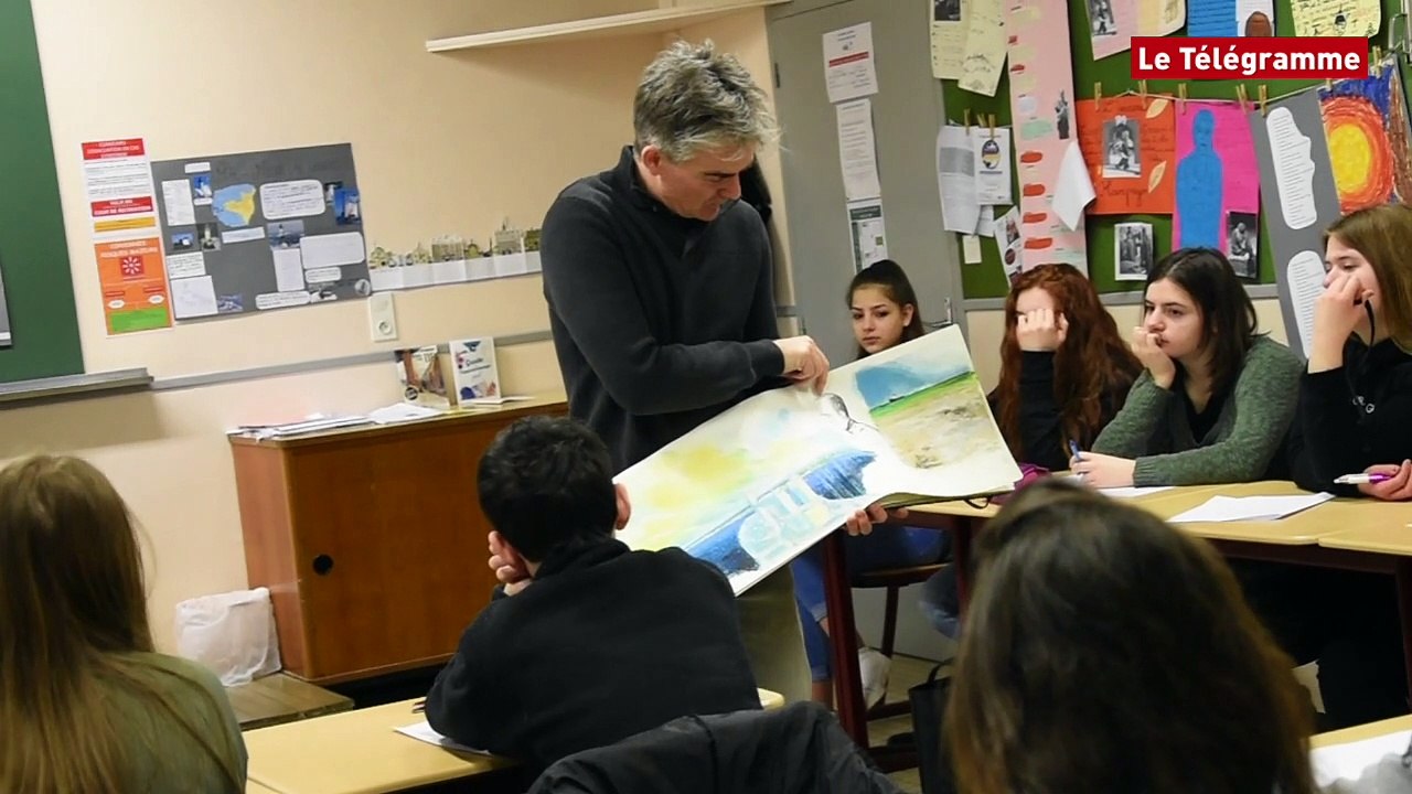 Quimper. Emmanuel Lepage au contact de collégiens