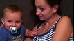 Baby makes wicked impersonation because of mommy’s crying - YouTube
