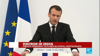 Emmanuel Macron in India: French president holds press conference in Varanasi