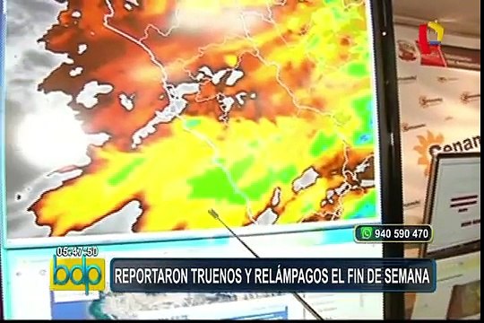 Senamhi se pronuncia por aparición de relámpagos y truenos en cielo limeño