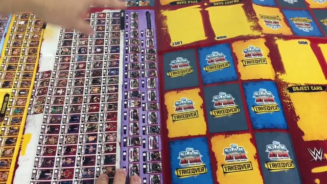 WWE Slam Attax Takeover trading card game Topps Starter pack and 10 packets opened