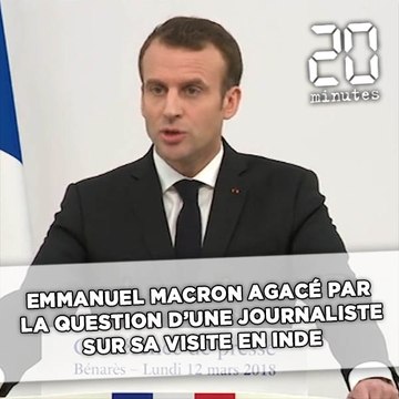Emmanuel Macron agacé par la question d’une journaliste sur sa visite privée du Taj Mahal