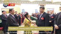 President Xi Jinping meets NPC deputies from Xinjiang