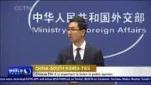 Chinese foreign ministry spokesman urges South Korea to listen to Chinese public opinion