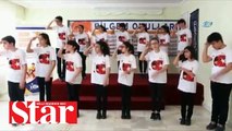 Elazığ’da öğrenciler İstiklal Marşı�nı işaret dili ile okudu