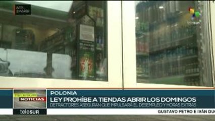 Aprueban en Polonia ley que impide abrir las tiendas los domingos