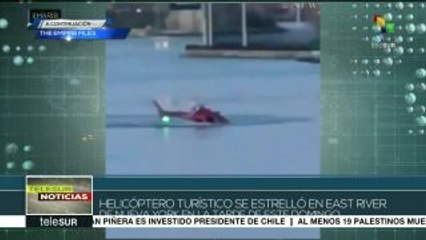 Mueren 2 personas al estrellarse un helicóptero en Nueva York