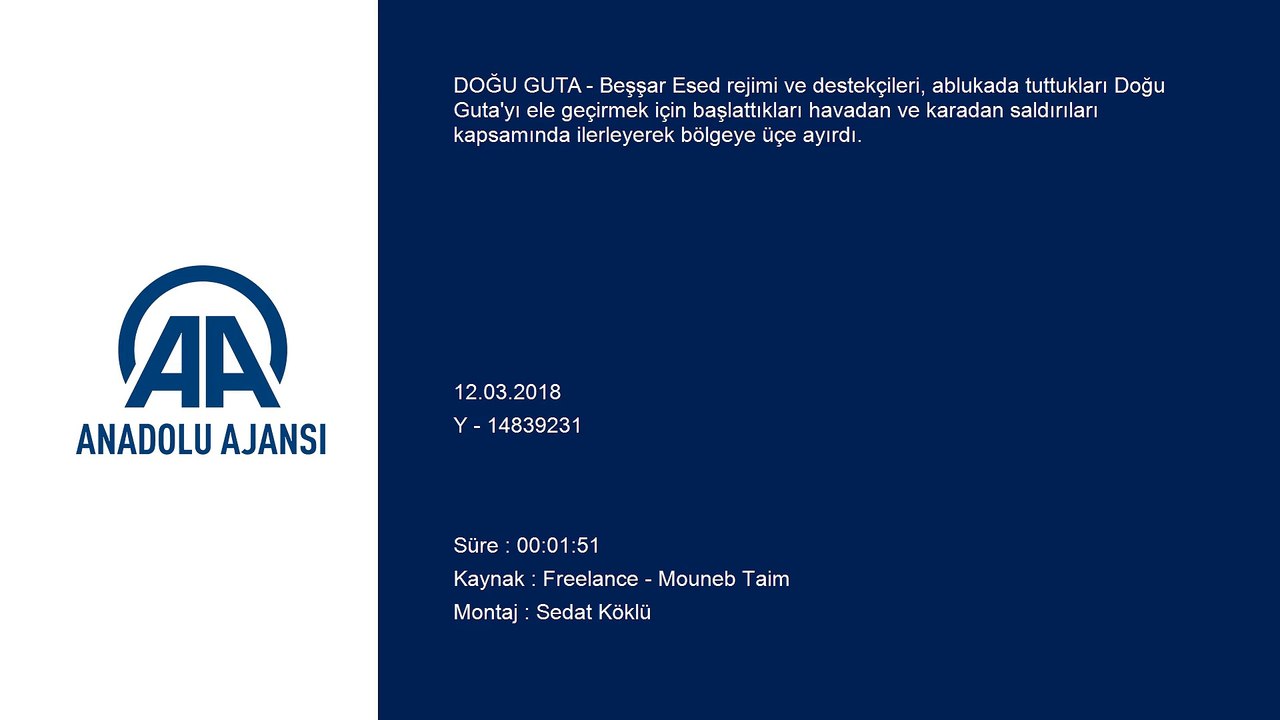 Esed rejimi ve destekçileri Doğu Guta'yı üçe böldü - ŞAM