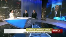 China's Liaoning aircraft carrier makes deep water debut