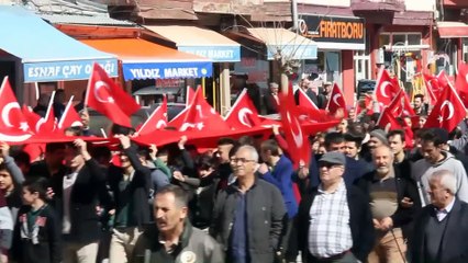 Mehmetçik için yürüyüp kurbanlar kestiler - SİVAS