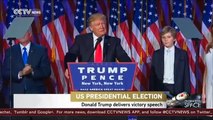 Donald Trump elected as 45th US president, and delivered his victory speech in NY