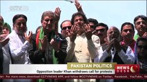Pakistani opposition leader Khan withdraws call for protests