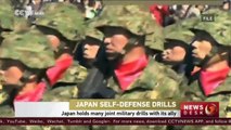 Japan holds self-defense military drills with its allies