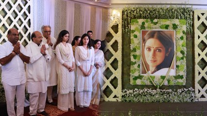 Actress Sridevi's prayer meet in chennai photos || janhvi || kushi || boney kapoor