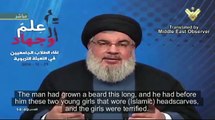 Hassan Nasrallah slams 'savage' Wahhabi who sent little daughter on suicide mission in Syria