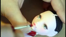 WORK IN PROGRESS LOVELY FAUNE - MONSTER HIGH FACEUP HOW TO REPAINT A DOLL
