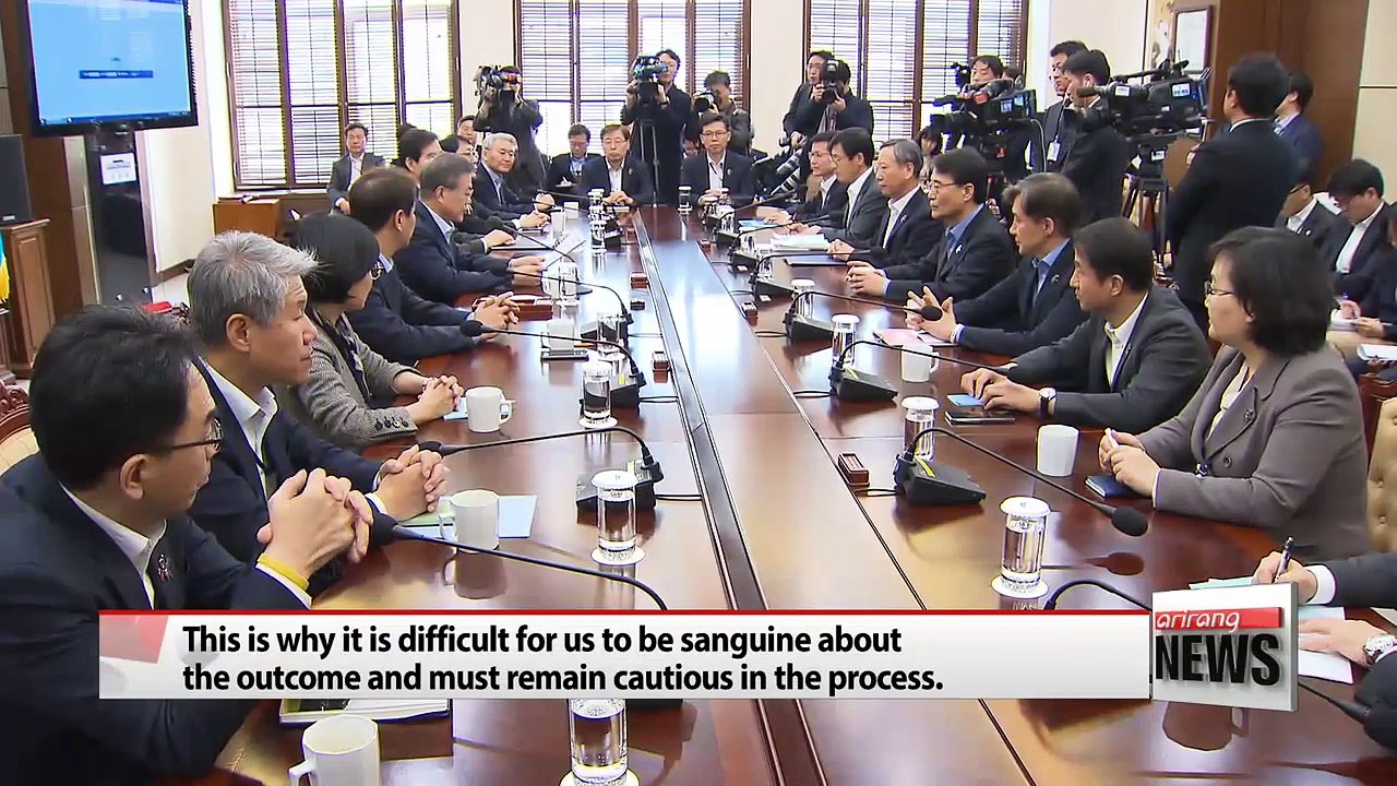 S. Korean President Moon says "fate of Korean Peninsula hangs on next two months" while China's Xi credits S. Korea efforts for great progress