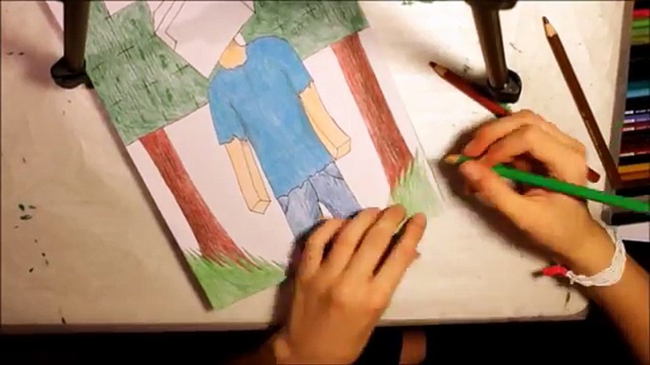 Speed Drawing #37 - Herobrine (Minecraft)