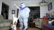 Dogs vs. Dancing Marshmallow Puft Man- Funny Dogs Maymo & Penny