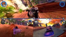 Beach Buggy Racing split screen with 3 friends