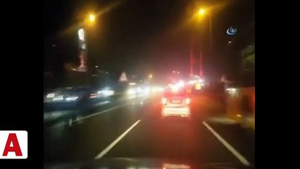 Cumhurbaşkanı Erdoğan’ın konvoyunu görünce heyecandan  kaza yaptı