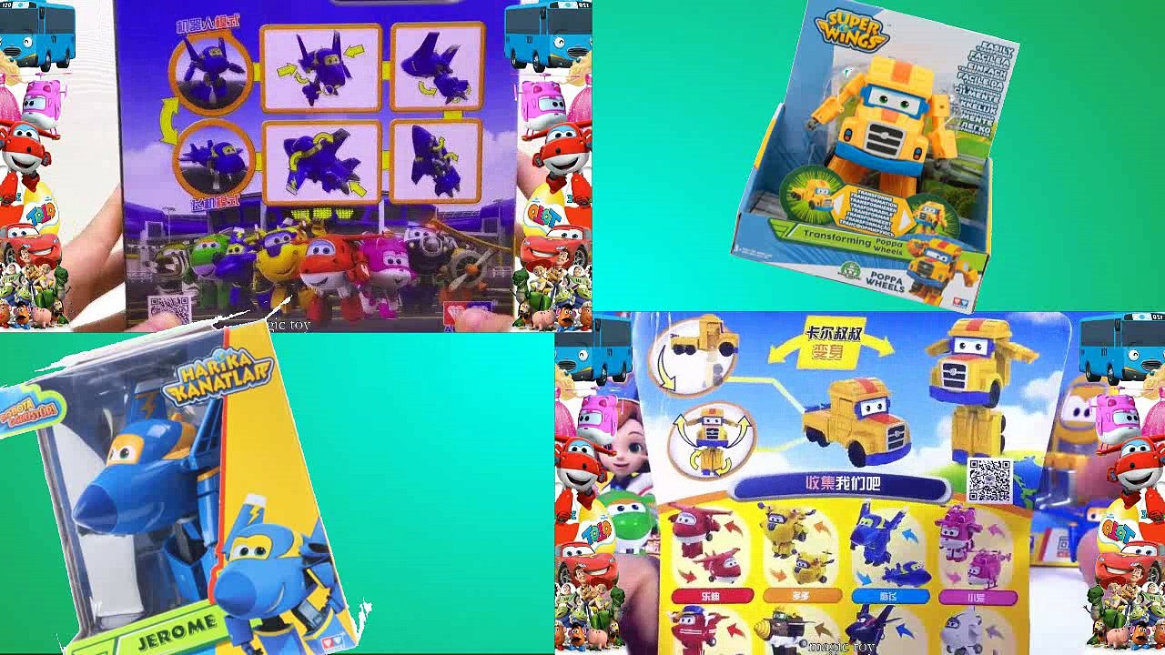 Super Wings Jerome vs Poppa Wheels toys