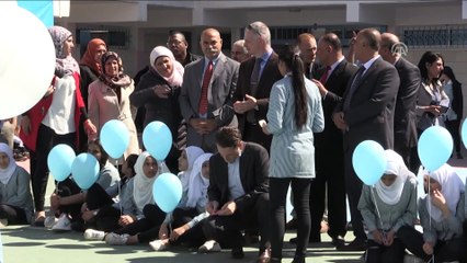 Filistinli çocuklardan UNRWA için destek eylemi - RAMALLAH