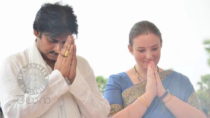 Pawan Kalyan With His Wife Anna Lezhneva At New House Bhoomi Pooja