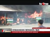Kebakaran Bengkel Bus, 3 Bus Hangus Terbakar