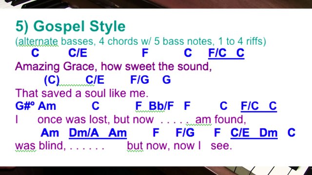 Amazing Grace Variations, Part 3: Gospel Style