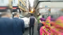 Fatih'te doğalgaz borusu patladı, vatandaş sokağa döküldü