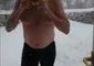 Dad Dives in Snowy Backyard For Wife's Birthday Wish