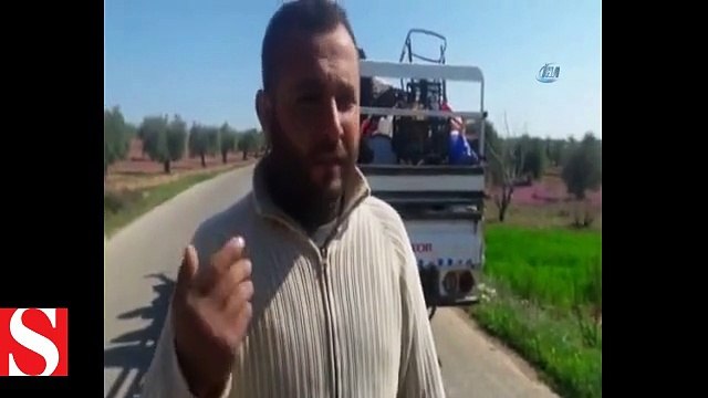 Afrin Merkezinden Kaçan siviller TSK tarafından temizlenen bölgelere göç ediyorlar