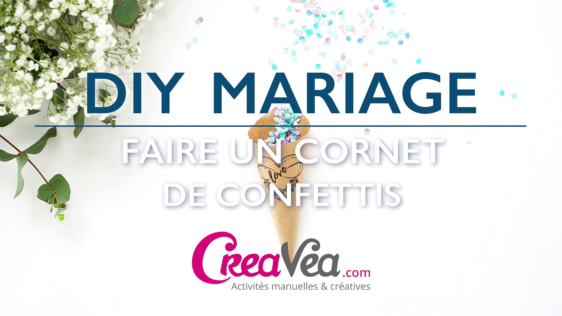DIY mariage : faire un cornet de confettis facile et rapide - Vidéo  Dailymotion