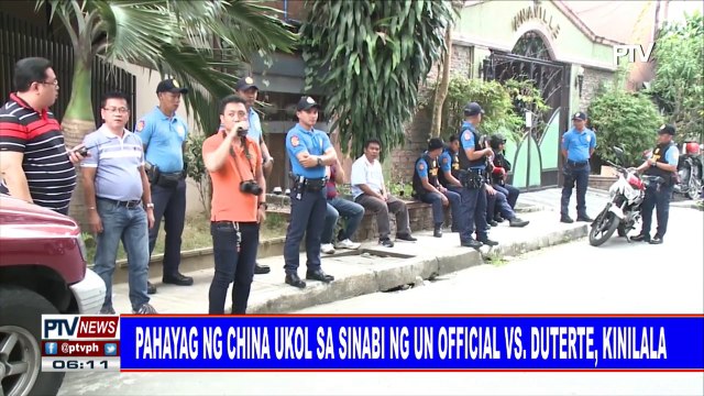 #PTVNEWS: Pahayag ng China ukol sa sinabi ng UN official vs #Duterte, kinilala