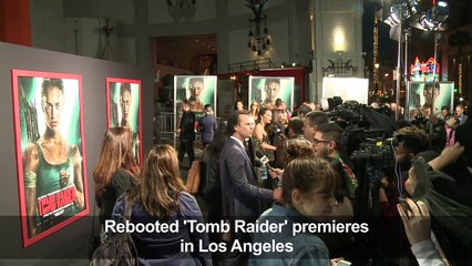 Stars attend premiere of rebooted 'Tomb Raider' in LA