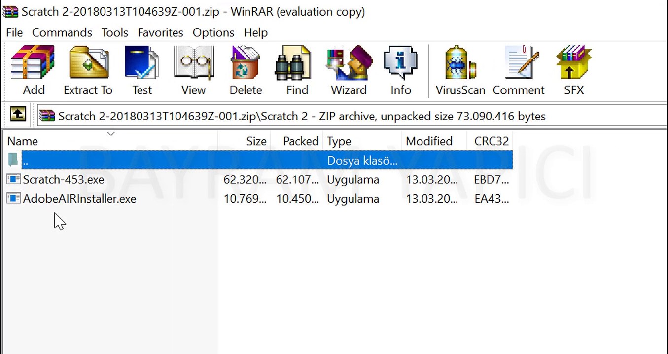 Scratch 2 Programının kurulumu