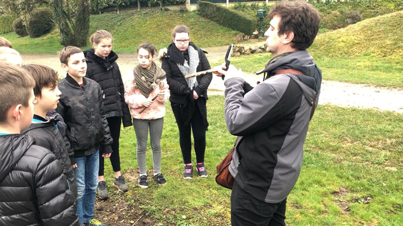 Les élèves du collège Jean Rostand lors du projet PARCours ton territoire