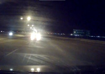 Driver Films Collision With Car Travelling Wrong Way on Alberta Freeway
