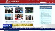 DPRK announces successful test firing of medium-long range ballistic missile