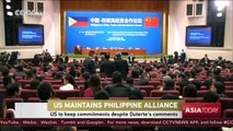 US to keep alliance commitments to the Philippines despite Duterte's comments