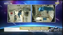 Historic moment! Two astronauts onboard Shenzhou-11 spacecraft enter Tiangong-2 space lab