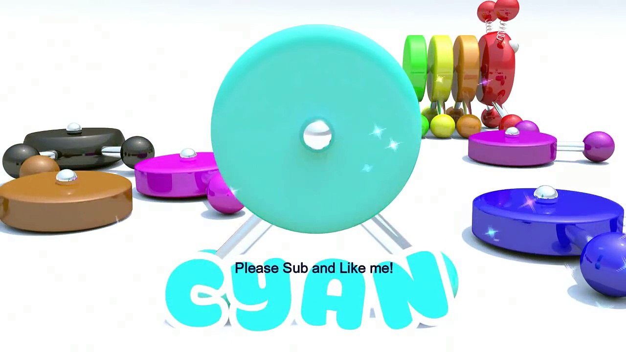 Learn color with Worm color! 3D Animation nursery rhymes Songs for Children