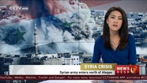 Syrian army enters camp north of Aleppo