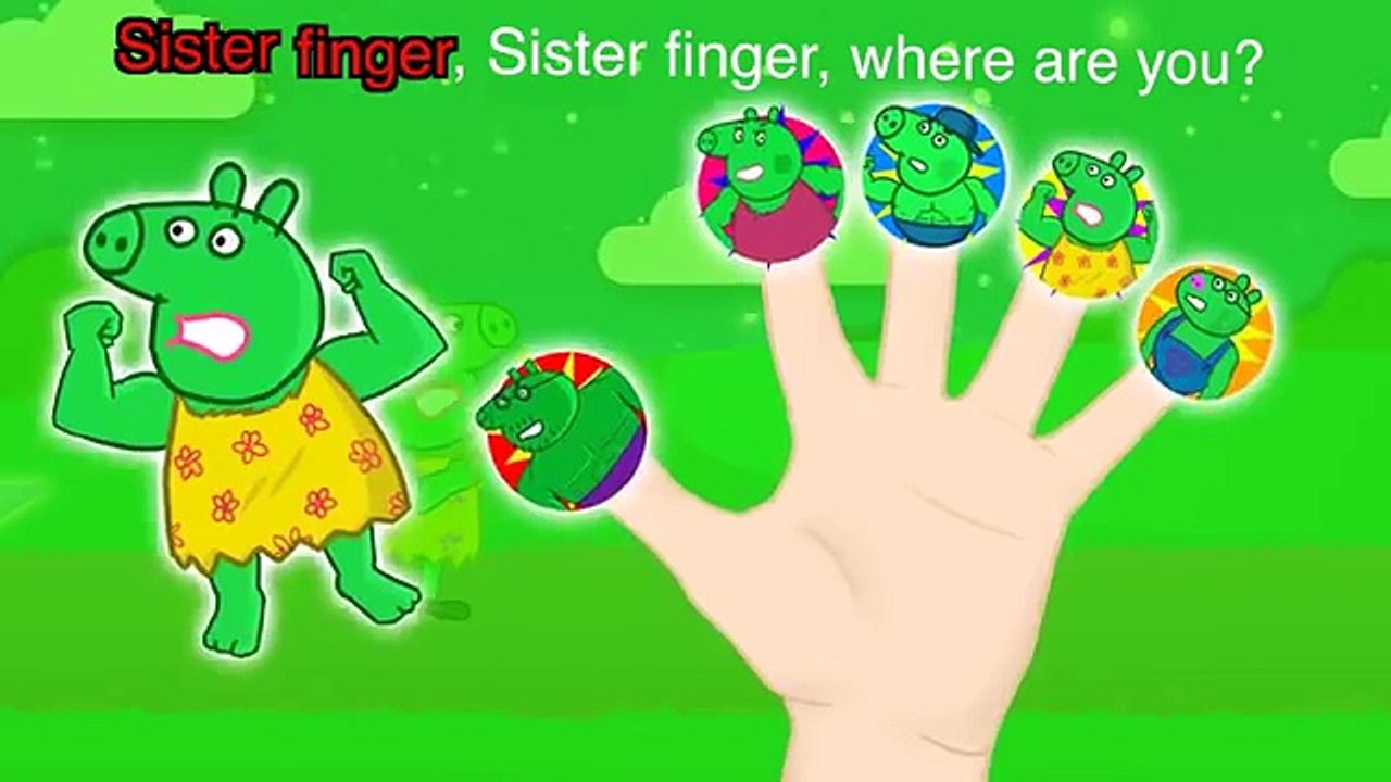 Peppa Hulk vs UFO Finger Family / Nursery Rhymes and More Lyrics